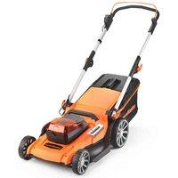 LawnMaster MX 24V 48V 46cm Cordless Lawnmower - 4 x Battery, Orange