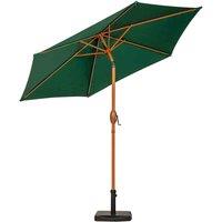 Royalcraft Green 2.5m Woodlook Crank and Tilt Parasol, Green