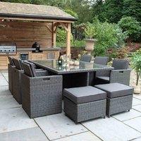 Royalcraft PARIS 10 Seater Cube Set,, Grey