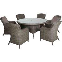 Royalcraft PARIS 6 Seater Round Imperial set, Grey