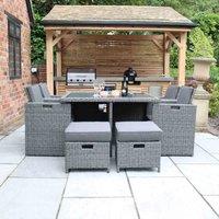 Royalcraft PARIS 8 Seater Cube Set, Grey