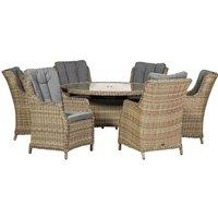 Royalcraft Wentworth 6 Seat Round Highback Dining Set