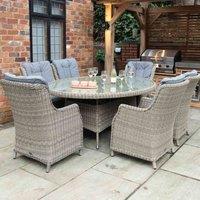 Royalcraft Wentworth 6 Seat Ellipse Highback Dining Set