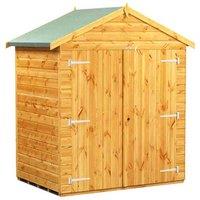 Power 4x6 Apex Storage Shed, Brown