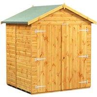 Power 5x6 Apex Storage Shed, Brown