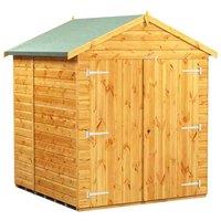 Power 6x6 Apex Storage Shed, Brown