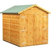 Power 8x6 Apex Storage Shed, Brown