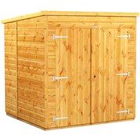 Power 6x6 Pent Storage Shed, Brown