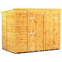 Power 8x5 Pent Storage Shed, Brown