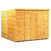 Power 8x8 Pent Storage Shed, Brown