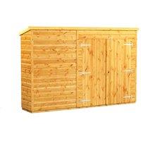 Power 10x2 Pent Storage Shed, Brown