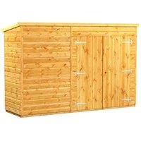 Power 10x3 Pent Storage Shed, Brown