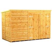 Power 10x5 Pent Storage Shed, Brown