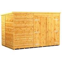 Power 10x6 Pent Storage Shed, Brown