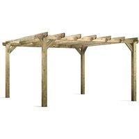 Power 14x14 Pergola, Brown