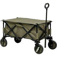 Outsunny Folding Garden Trolley w/ Folding Board, Green