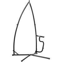 Outsunny Hammock Chair Stand Only - C-Stand, Black