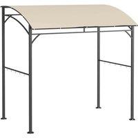 Outsunny 2.2x1.5m BBQ Gazebo w/ Canopy and 10 Hooks - Beige, Cream