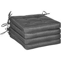 Outsunny 42x42cm Garden Seat Cushion w/ Ties - Grey, Grey