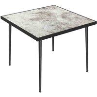 Outsunny Square Dining Table w/ Marble Effect Top - Grey, Grey