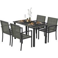 Outsunny 4 Seat Patio Conservatory Set - Grey