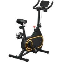 Sportnow Exercise Bike Cycling Bike With Silent Flywheel Lcd Display Bottle Tablet Holder, Black