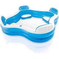 Intex 90'' x 90'' Swim Center Family Lounge Pool, Blue