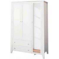 Heartlands Furniture Mallund Robe 3 Door Wardrobe White, White