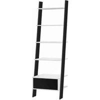 Heartlands Furniture Mapleton Bookcase White & Black, White