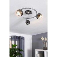 Eglo Bimeda LED Nickel-nero Chrome Ceiling Light, Black