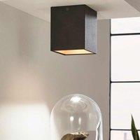 Eglo Polasso Cuboid Black Gold LED Ceiling Light, Black