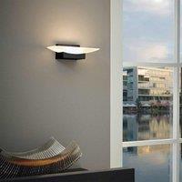 Eglo Metrass LED Plastic Aluminium Black Uplighter Wall Light, Black