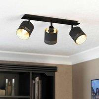 Eglo Esteperra Decorative Black Gold 3-light Spotlight, Black