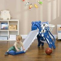Aiyaplay Kids Slide With Basketball Hoop, Basketball, For Ages 18-36 Months, Blue