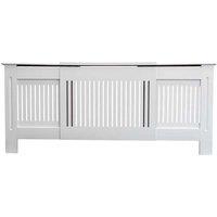 Jack Stonehouse White Vertical Line Radiator Cover - Adjustable, White
