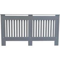 Jack Stonehouse Grey Vertical Line Radiator Cover - Large, Grey