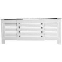 Jack Stonehouse White Horizonal Line Radiator Cover - Adjustable, White