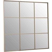 Interiors By Ph Grid Wall Mirror With Gold Finish Frame, Gold