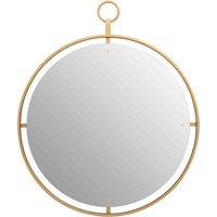 Interiors By Ph Matera Wall Mirror With Ring, Gold
