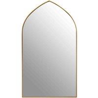 Interiors By Ph Matera Arched Wall Mirror, Gold