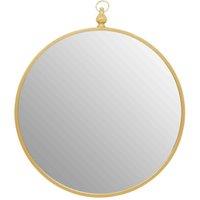 Interiors By Ph Avento Gold Mirror With Circular Hook, Gold