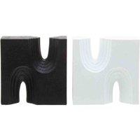 Interiors By Ph Broc 2Set Black And White Bookends, Black