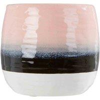 Interiors By Ph Caldera Large Tie Dye Effect Planter, White