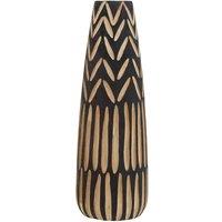 Interiors By Ph Arlo Large Engraved Vase, Black