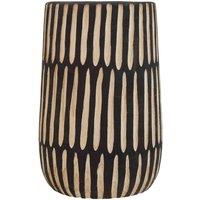 Interiors By Ph Arlo Large Natural And Black Vase, Black