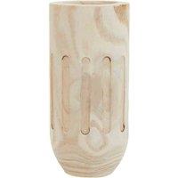 Interiors By Ph Arlo Natural Engraved Wooden Vase, Brown