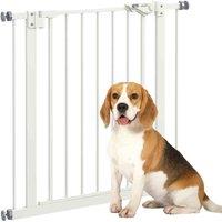 PawHut Adjustable Safety Gate w/ 1 Extension - White, White
