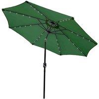 Monster Shop Green 2.7m LED Tilt Parasol, Green