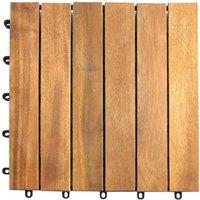 Monster Shop Wooden Decking Tiles, Brown