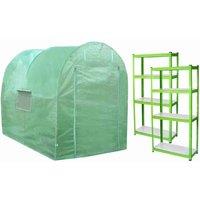 Monster Shop Polytunnel 19Mm 2.5M X 2M With Racking, Green